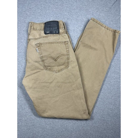 Levi's Other - Levis 514 Jeans 32x32  Beige Slim Straight Denim Pants‎ White Tab Casual Men